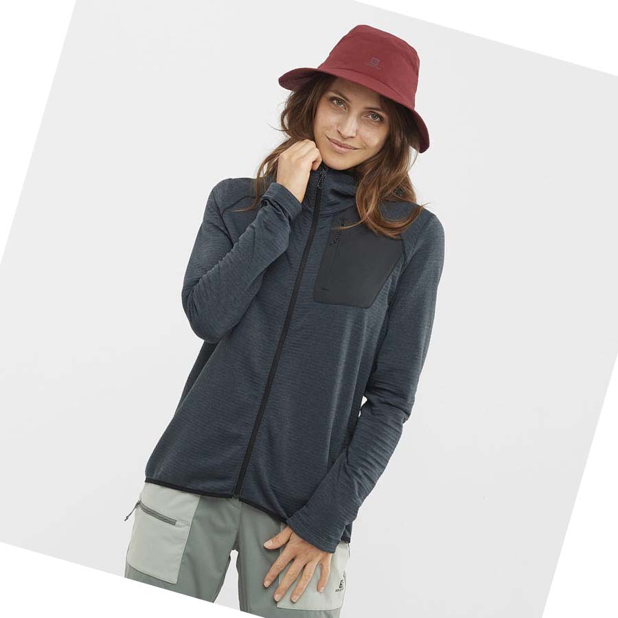 Sudadera Con Capucha Salomon ESSENTIAL LIGHTWARM HOODED Mujer Negros | MX 2507PJJ